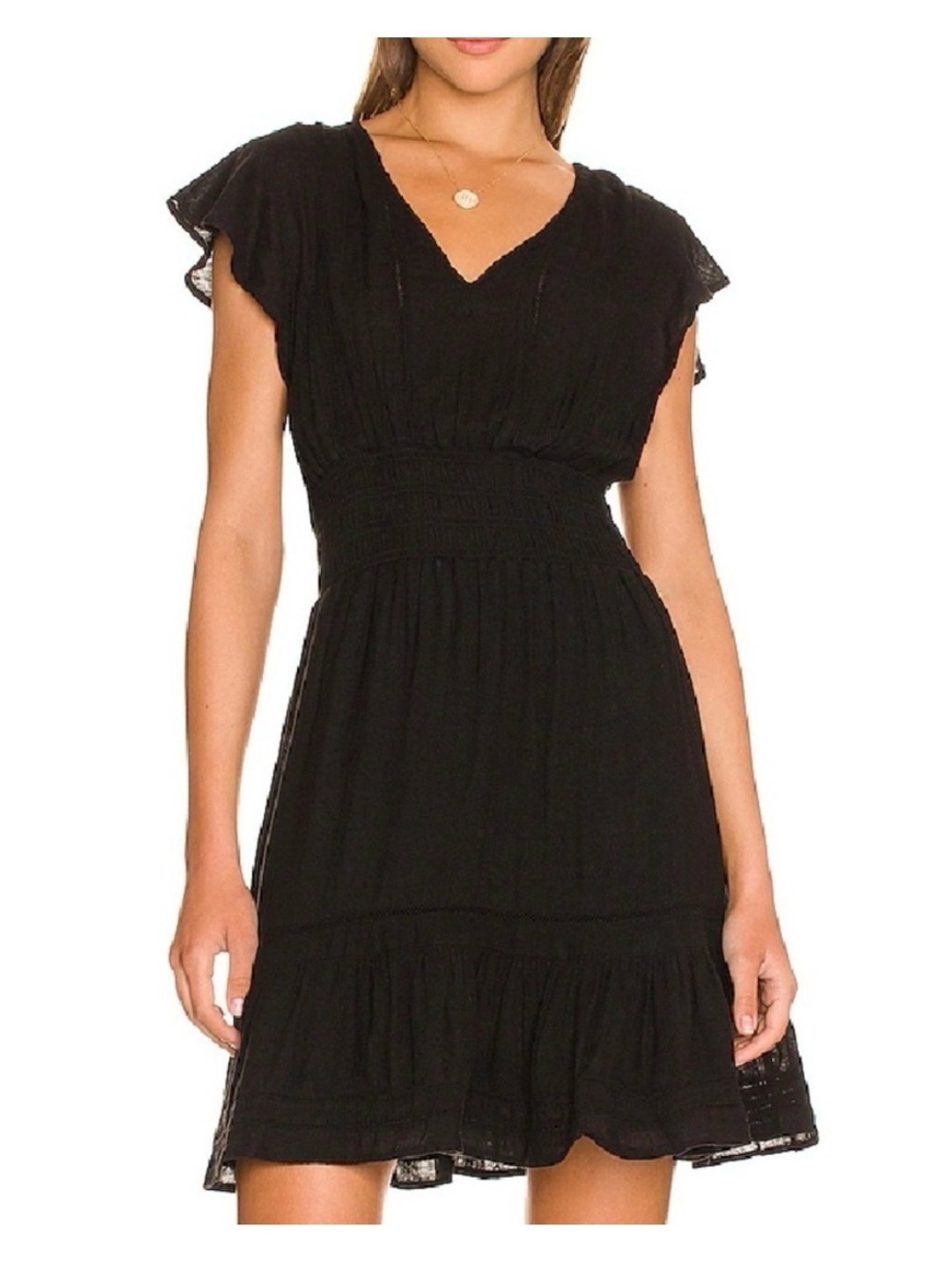 Rails Tara V neck Smocked Waist Dress